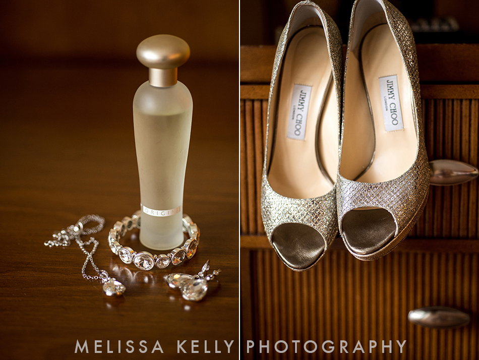 wedding details - shoes, perfume, jewelry